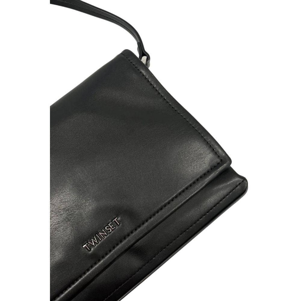 Twinset Black PU Women Shoulder Bag