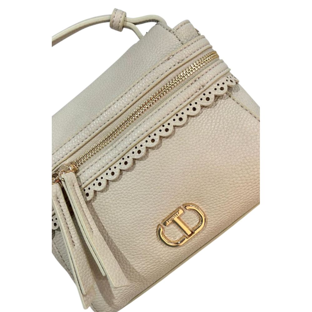 Twinset Beige PU Women Handbag