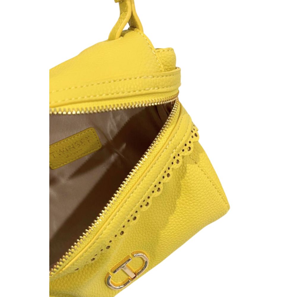 Twinset Yellow PU Women Handbag
