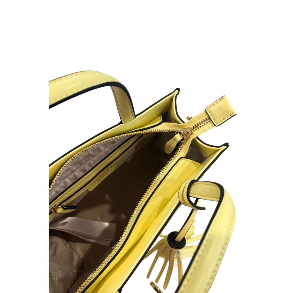Twinset Yellow PU Women Handbag