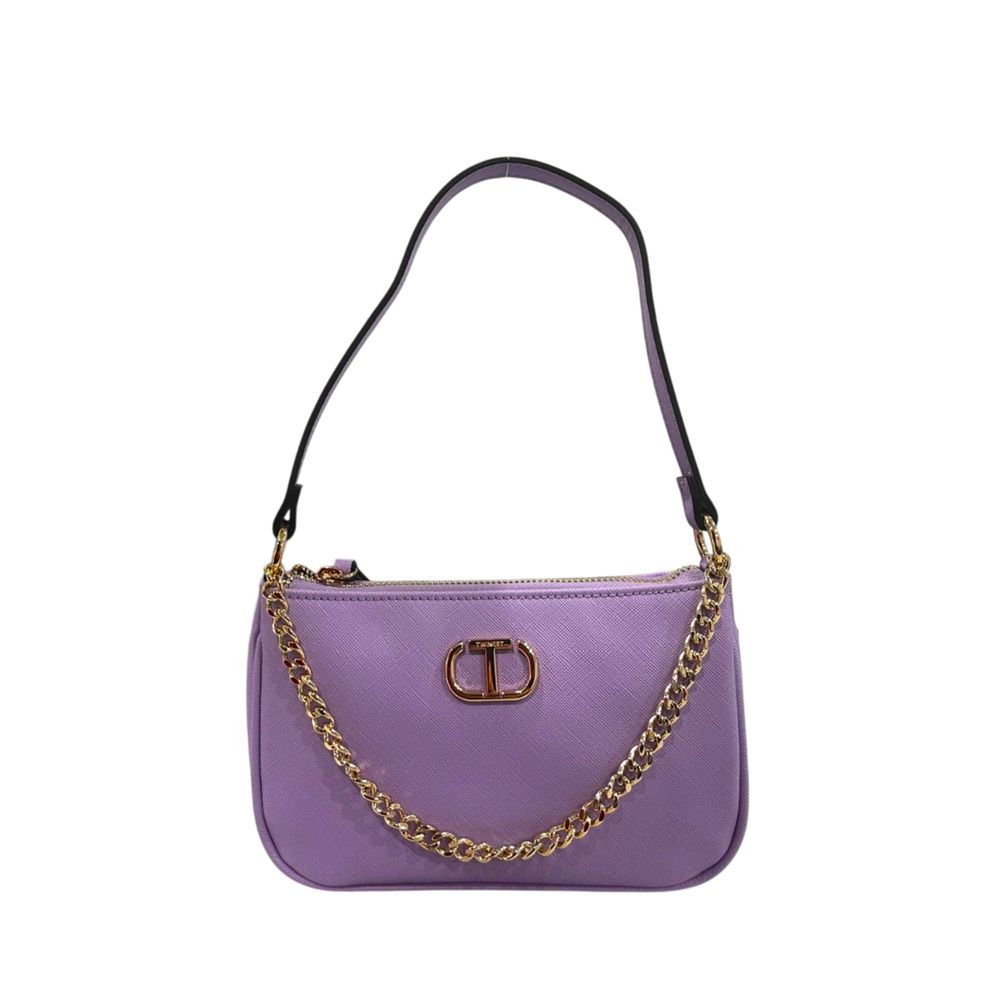 Twinset Purple PU Women Shoulder Bag