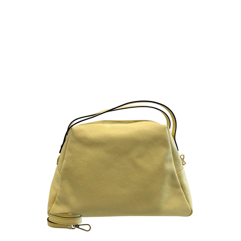 Baldinini Trend Yellow Leather Women Shoulder Bag
