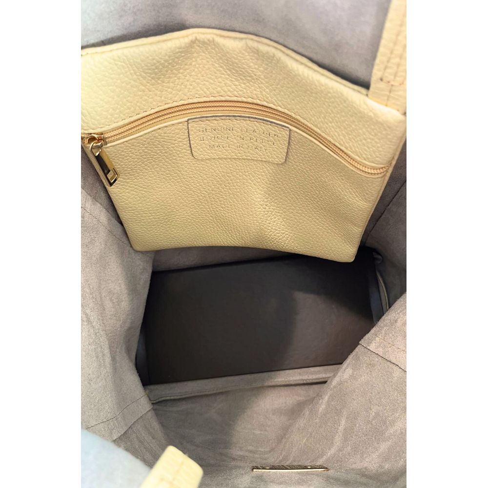 Baldinini Trend Yellow Leather Women Shoulder Bag