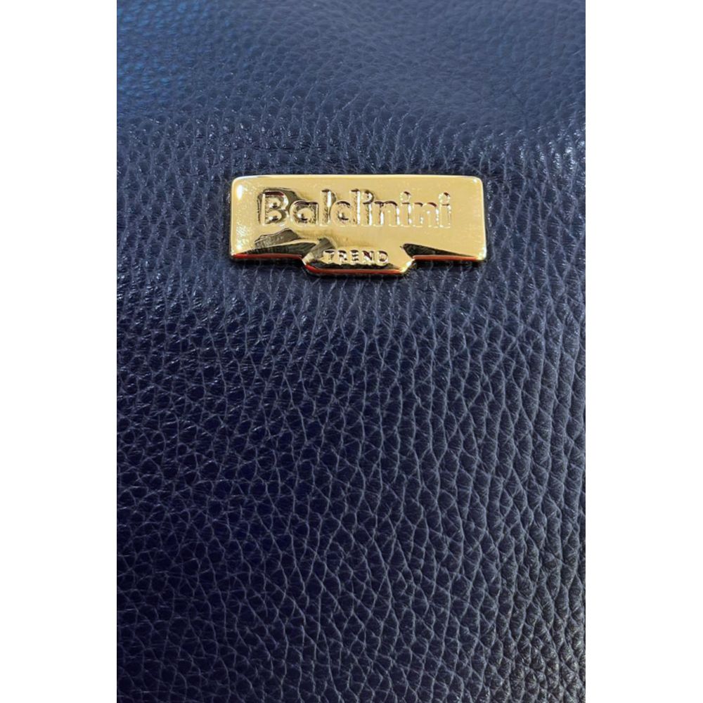 Baldinini Trend Blue Leather Women Crossbody Bag