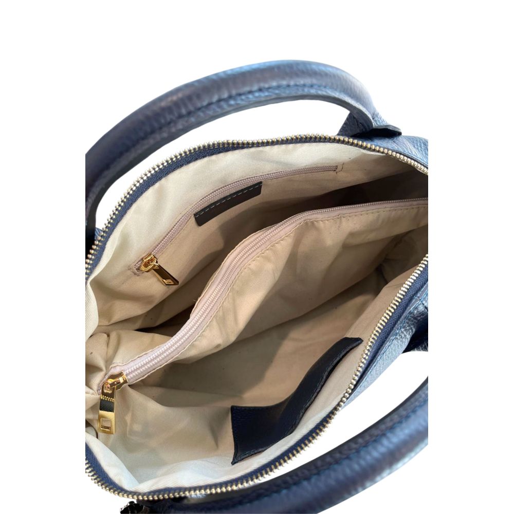 Baldinini Trend Blue Leather Women Handbag