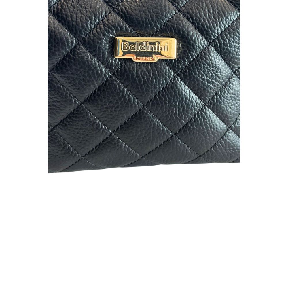 Baldinini Trend Black Leather Women Handbag