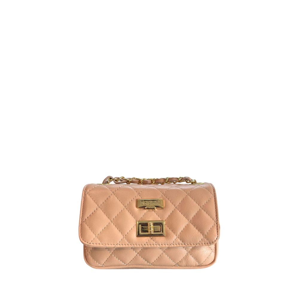 Baldinini Trend Pink Leather Women Crossbody Bag
