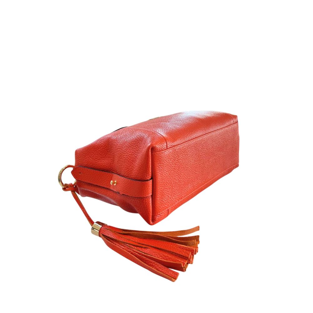Baldinini Trend Orange Leather Women Handbag