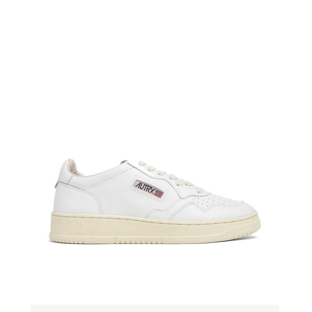 Autry White Leather Athletic Sneakers