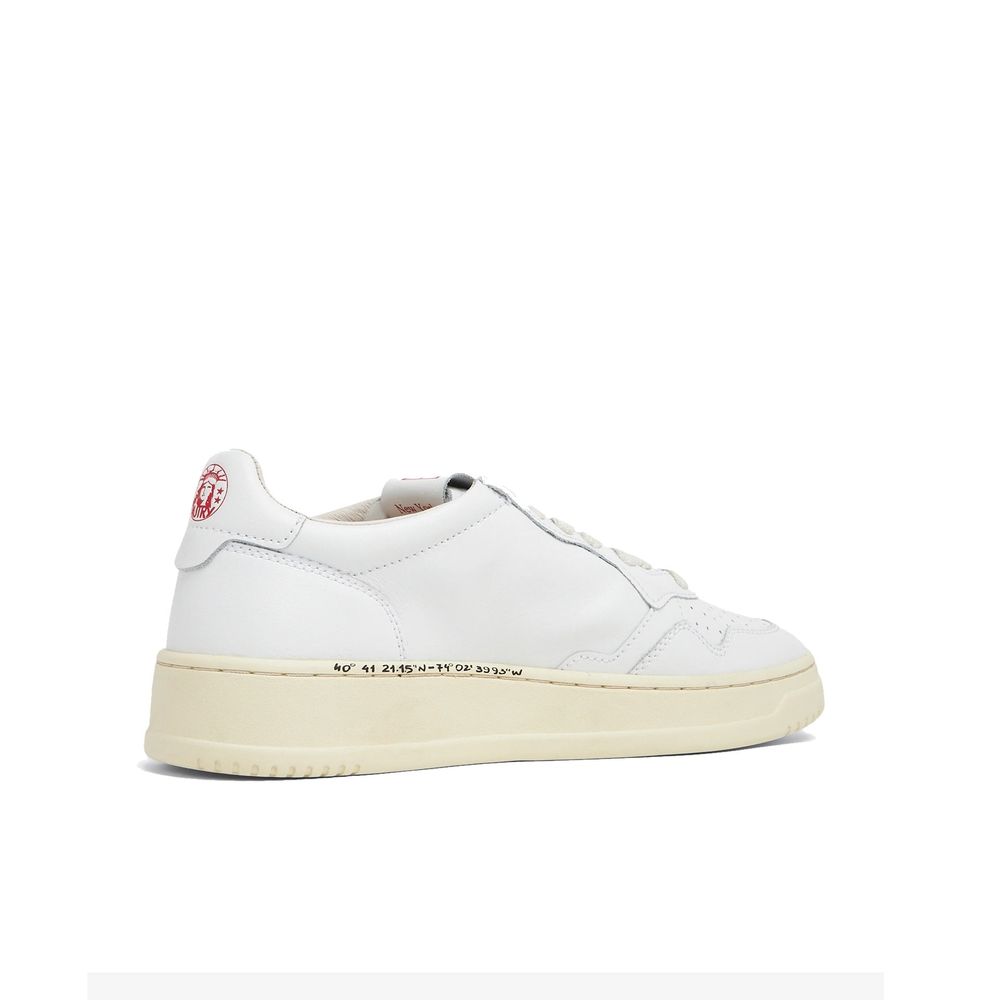 Autry White Leather Athletic Sneakers