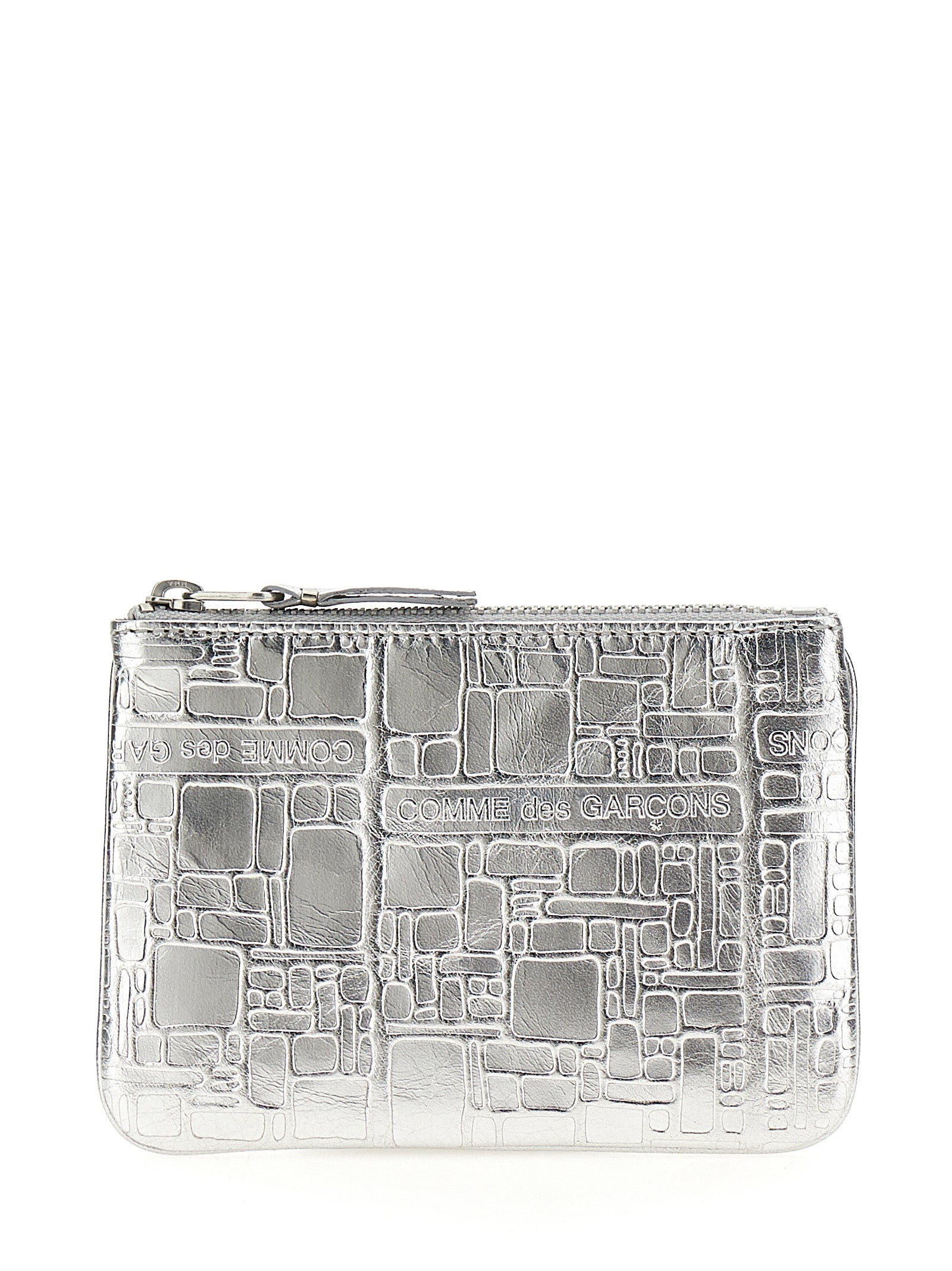 Comme Des Garçons Silver Calfskin Cardholder