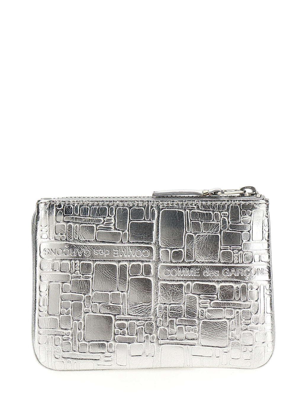 Comme Des Garçons Silver Calfskin Cardholder