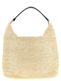 Maison Michel Beige Raffia Shoulder Bag