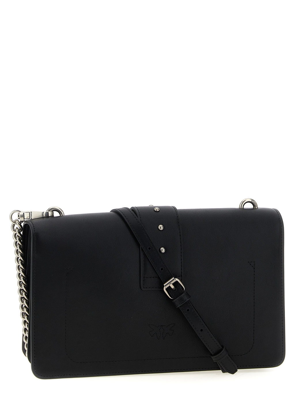 PINKO Black Goatskin Crossbody Bag