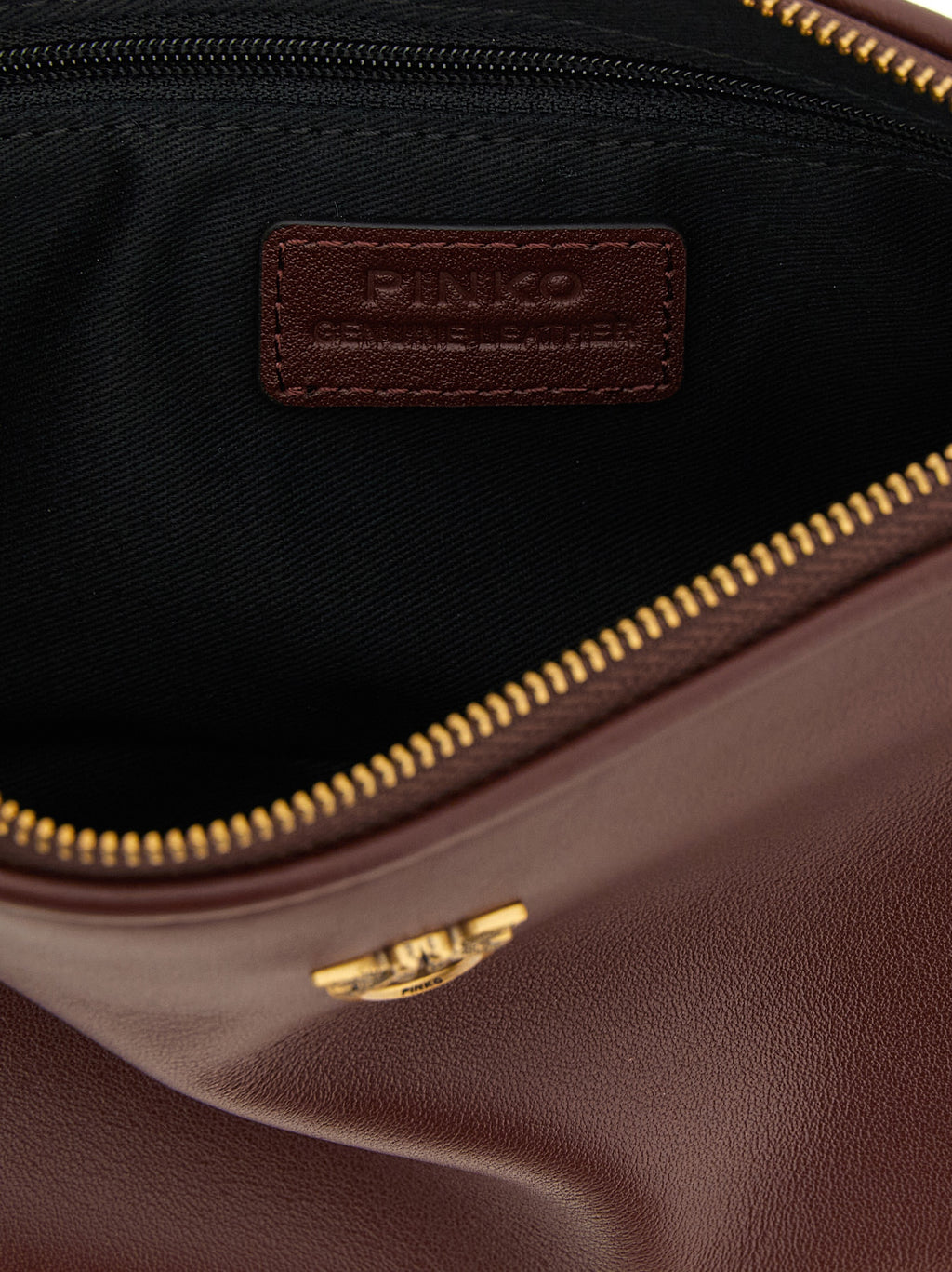 PINKO Bordeaux Cowhide Crossbody Bag