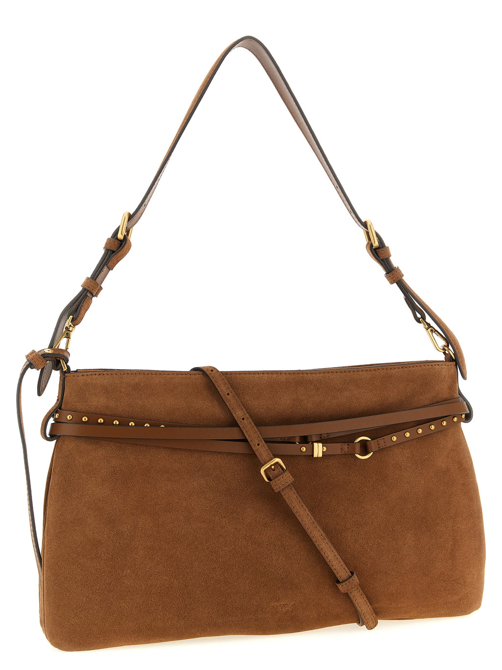 PINKO Brown Cowhide Shoulder Bag
