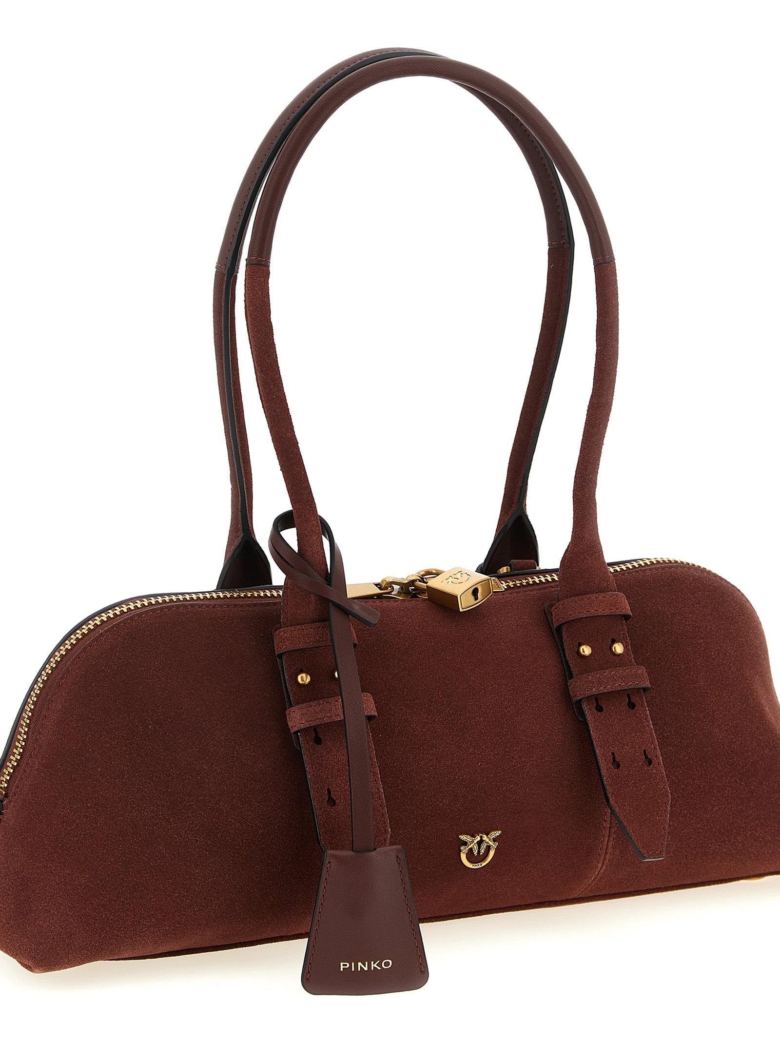 PINKO Bordeaux Cowhide Shoulder Bag