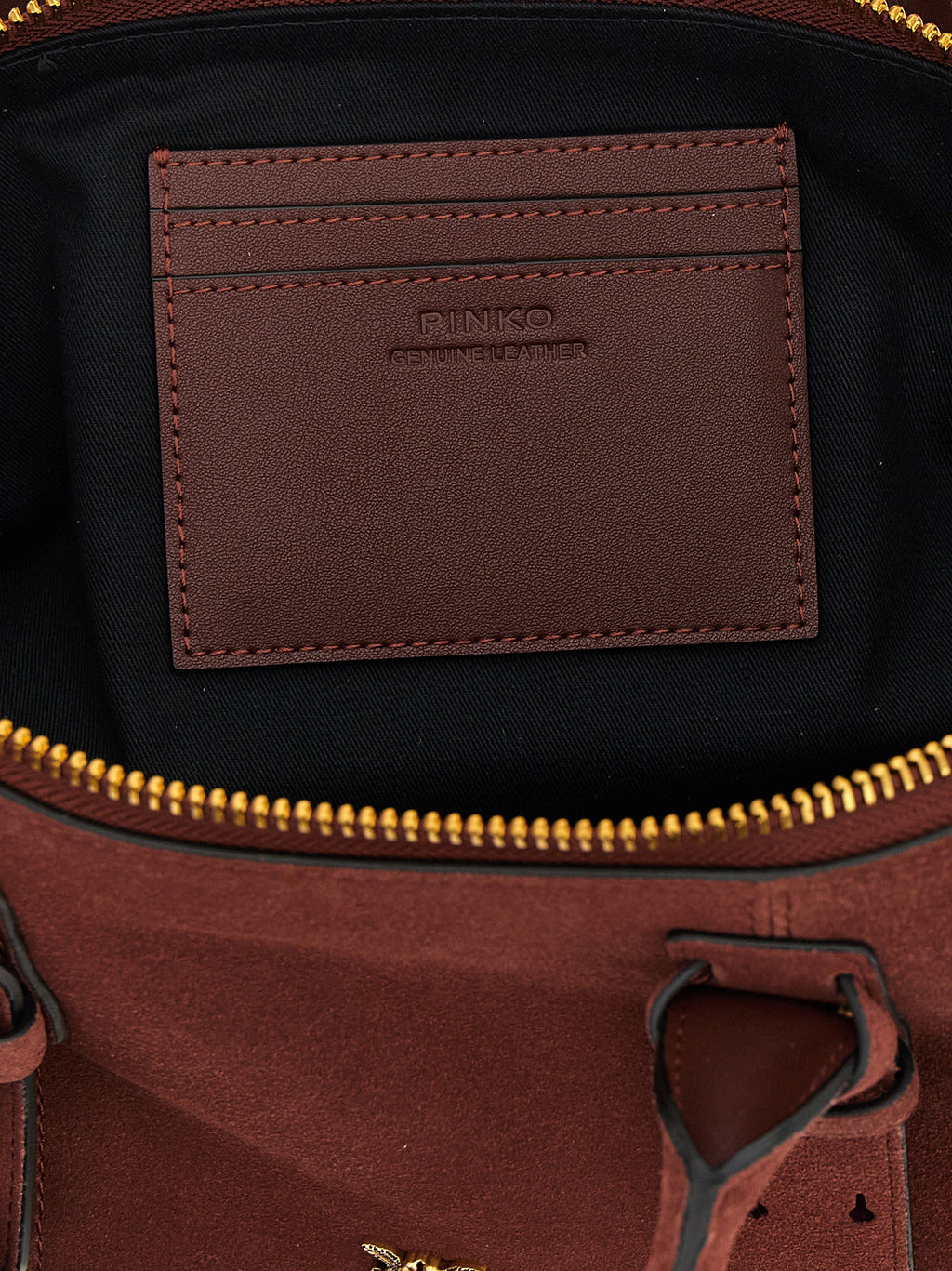 PINKO Bordeaux Cowhide Shoulder Bag