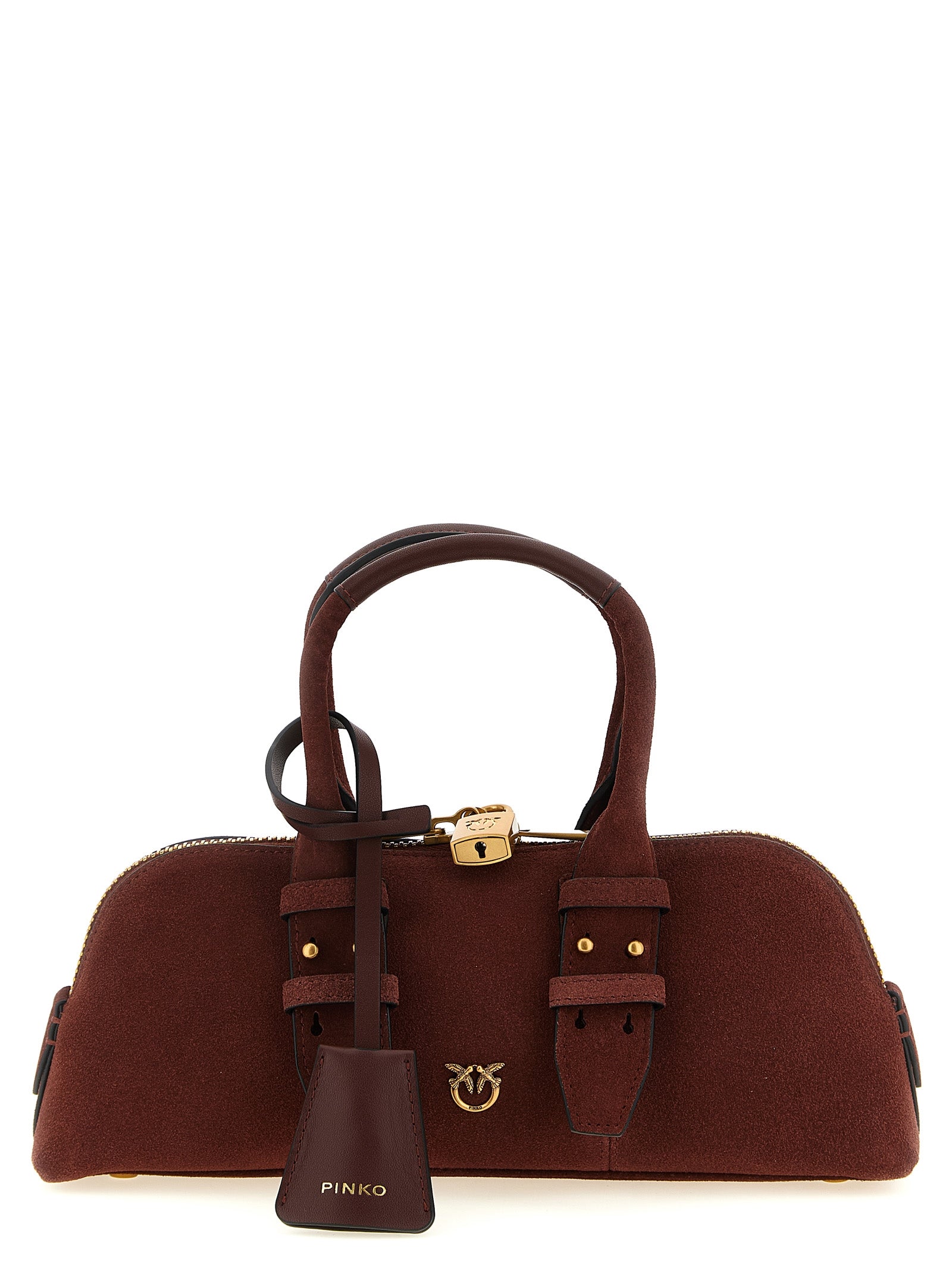 PINKO Bordeaux Cowhide Shoulder Bag