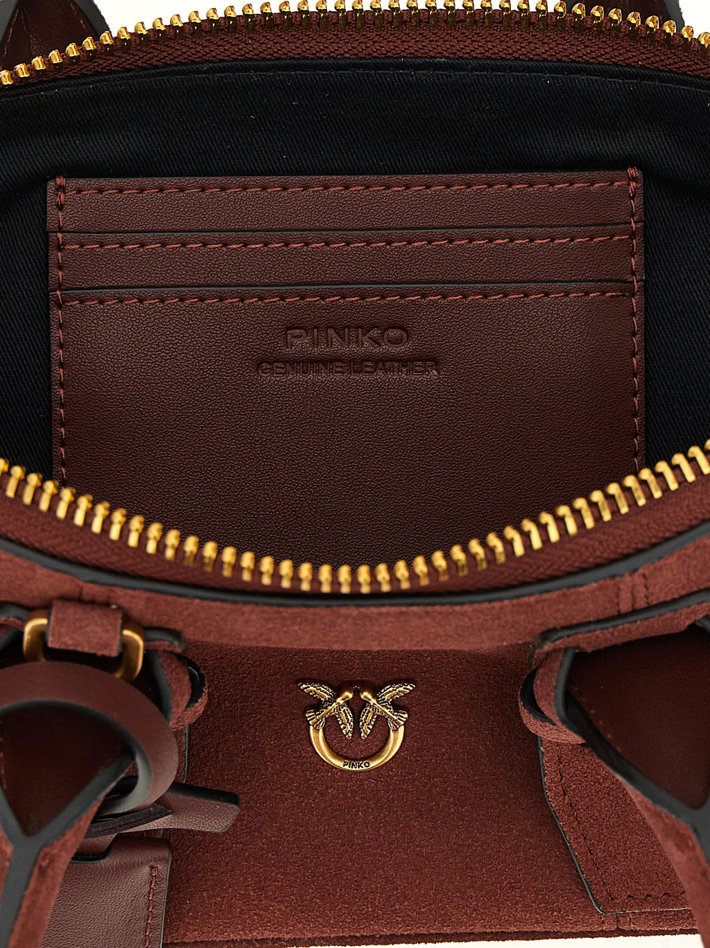 PINKO Bordeaux Cowhide Shoulder Bag