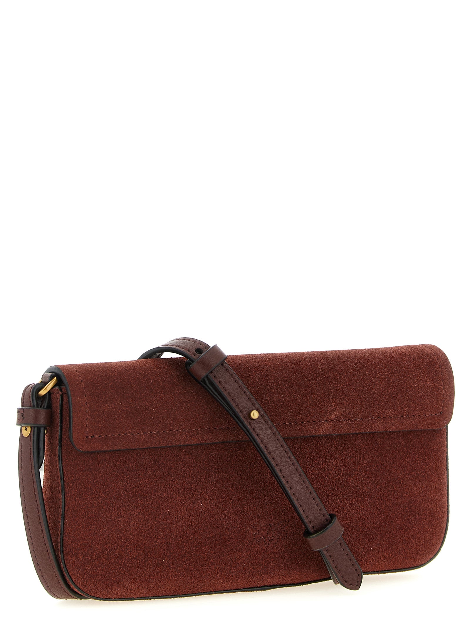 PINKO Bordeaux Cowhide Shoulder Bag
