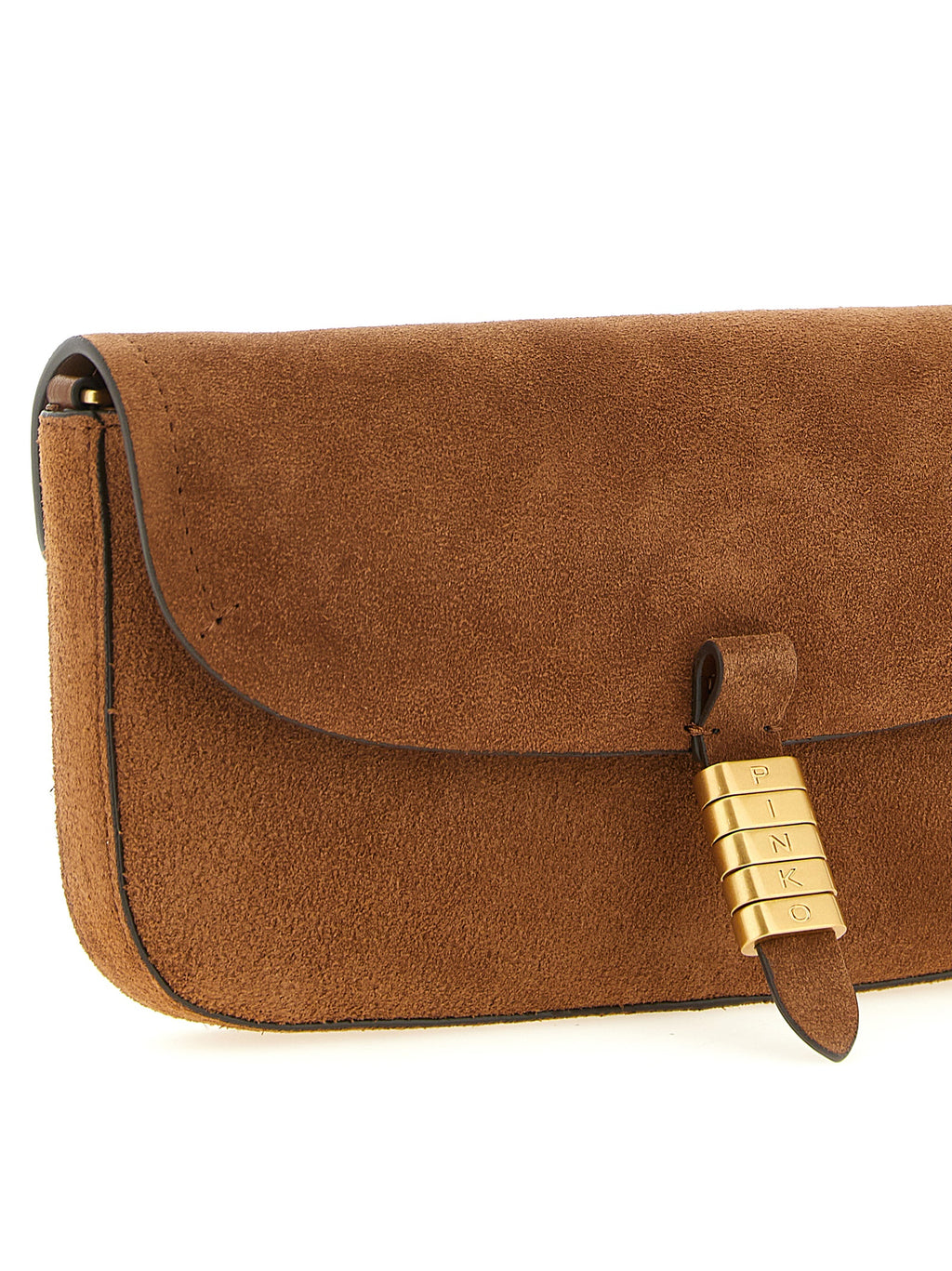 PINKO Brown Cowhide Shoulder Bag
