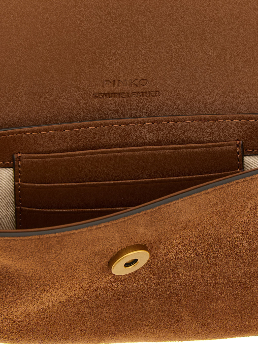 PINKO Brown Cowhide Shoulder Bag
