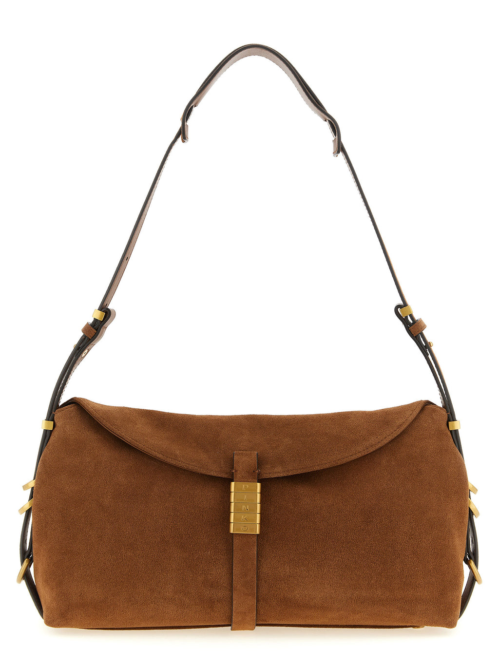 PINKO Brown Cowhide Shoulder Bag