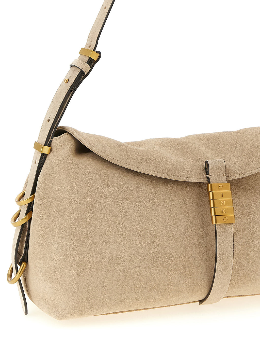 PINKO Beige Cowhide Shoulder Bag