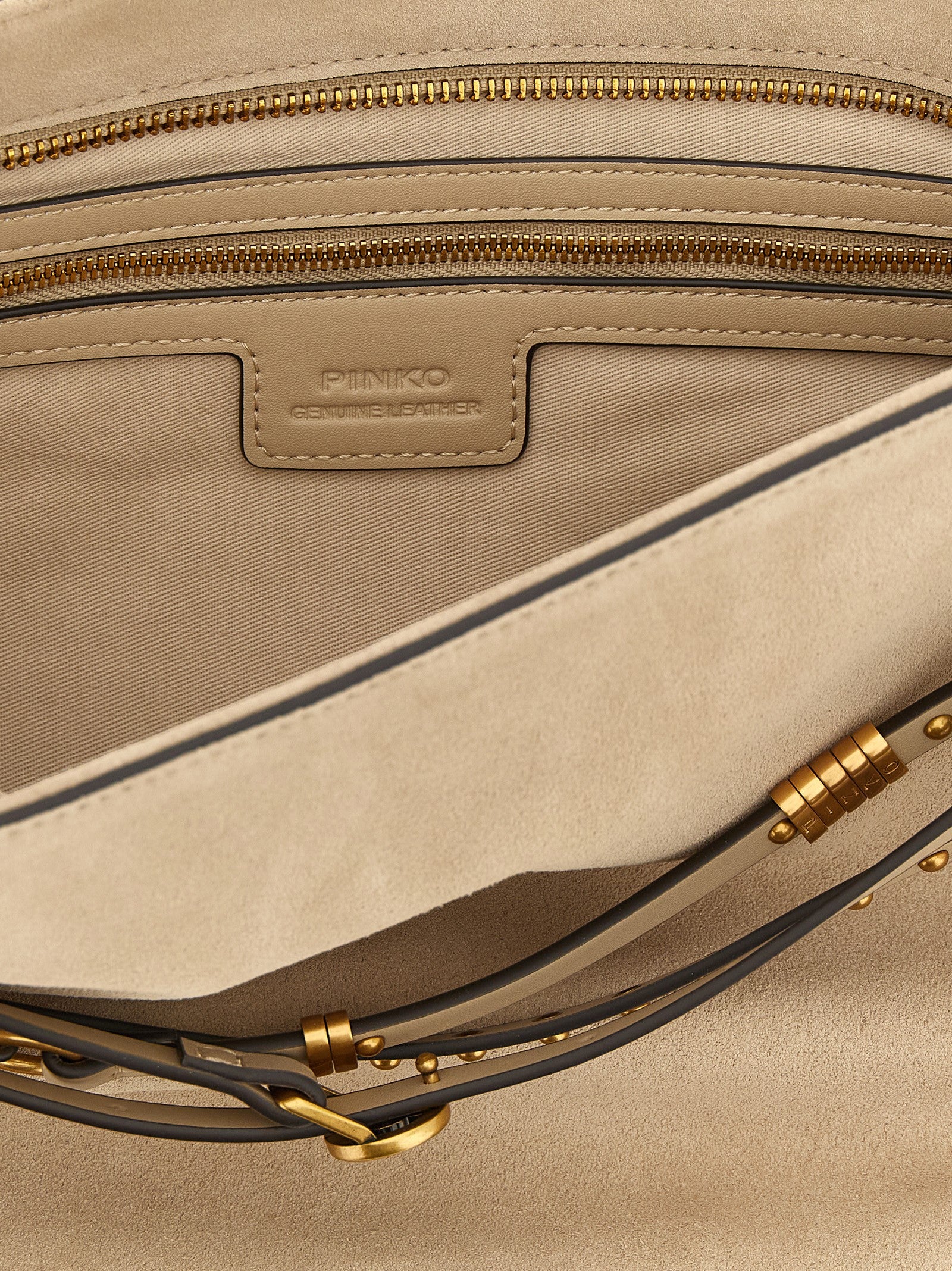 PINKO Beige Cowhide Shoulder Bag