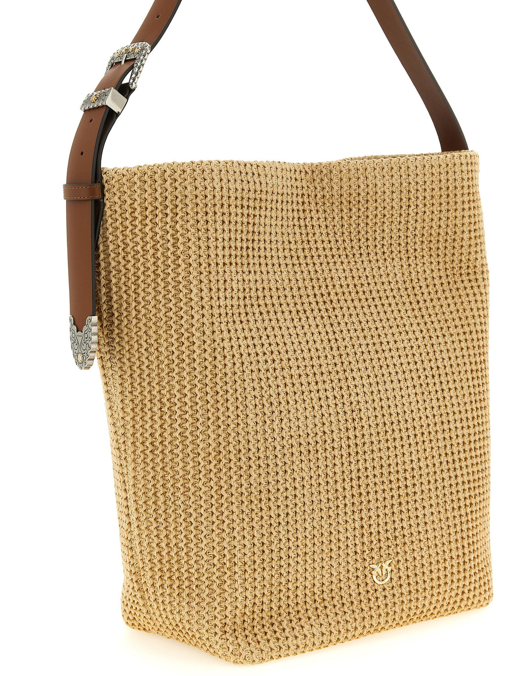 PINKO Beige Cowhide Shoulder Bag