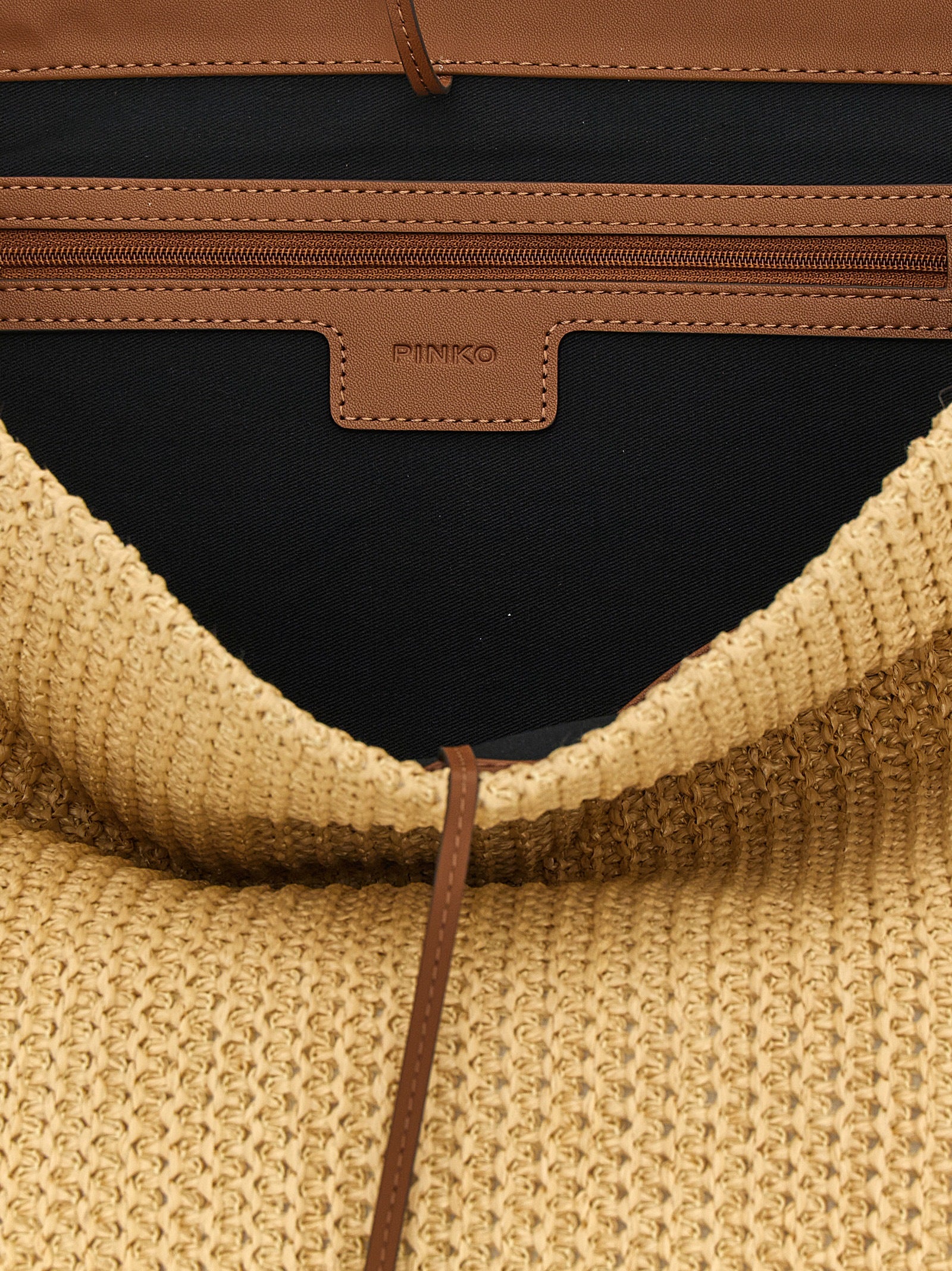 PINKO Beige Cowhide Shoulder Bag