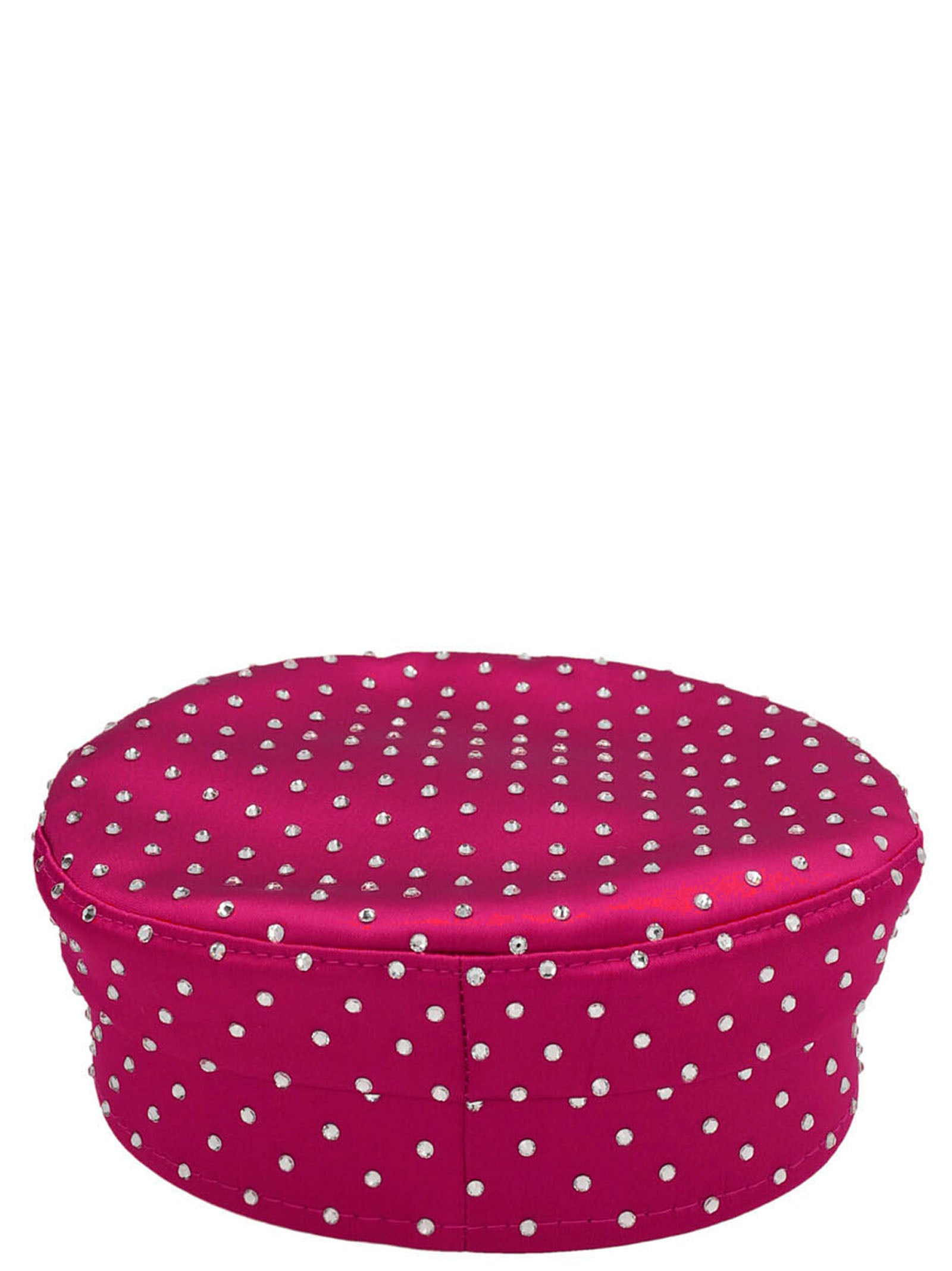 RUSLAN BAGINSKIY Fuchsia Satin Fatcap Hat
