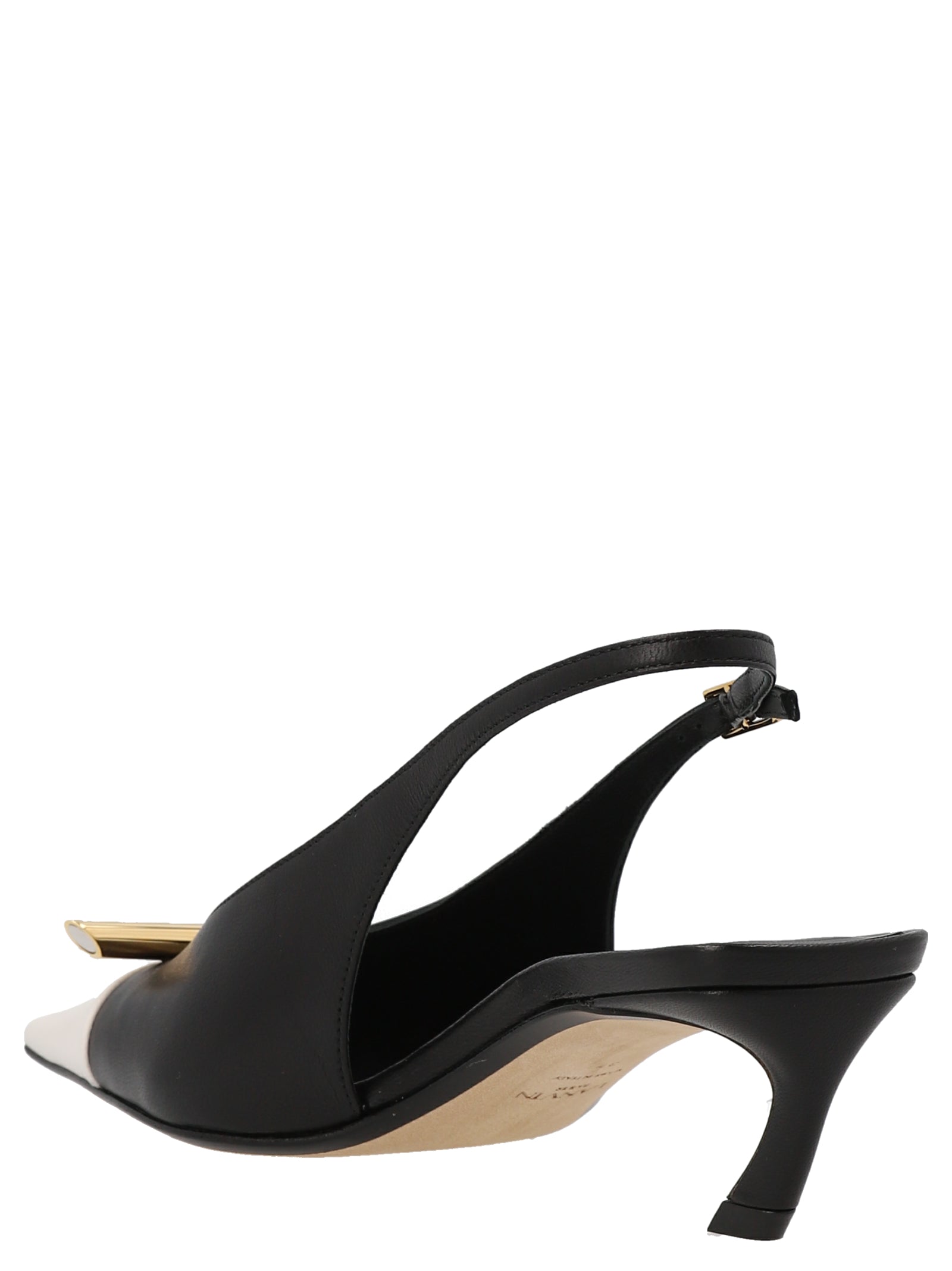 Lanvin Bicolor Goatskin Mid Heel Pumps