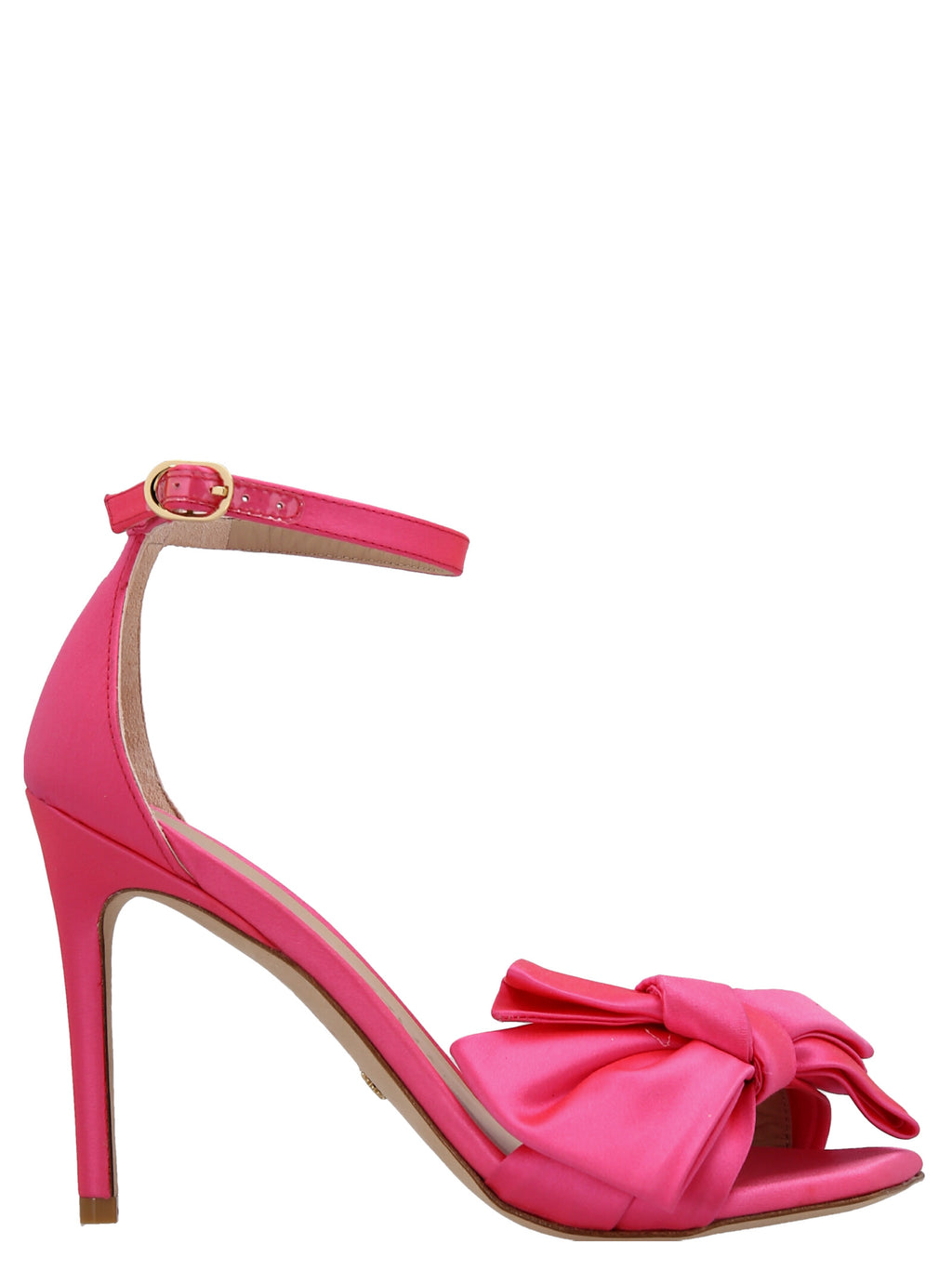 Stuart Weitzman Fuchsia Satin Stiletto Heel Sandals