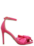 Stuart Weitzman Fuchsia Satin Stiletto Heel Sandals