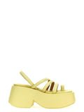 Marsell Bicolor Calfskin Stiletto Heel Sandals