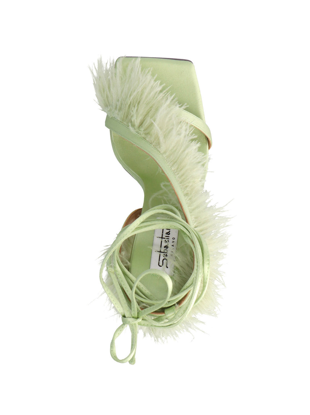 SEBASTIAN Bicolor Viscose Stiletto Heel Sandals