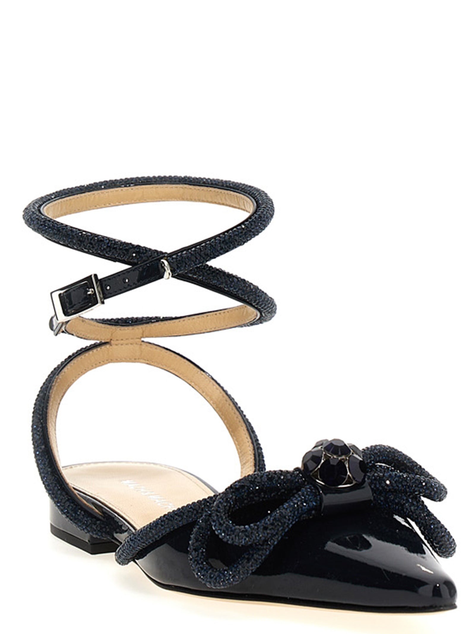 MACH & MACH Blue Calfskin Ballet Flats