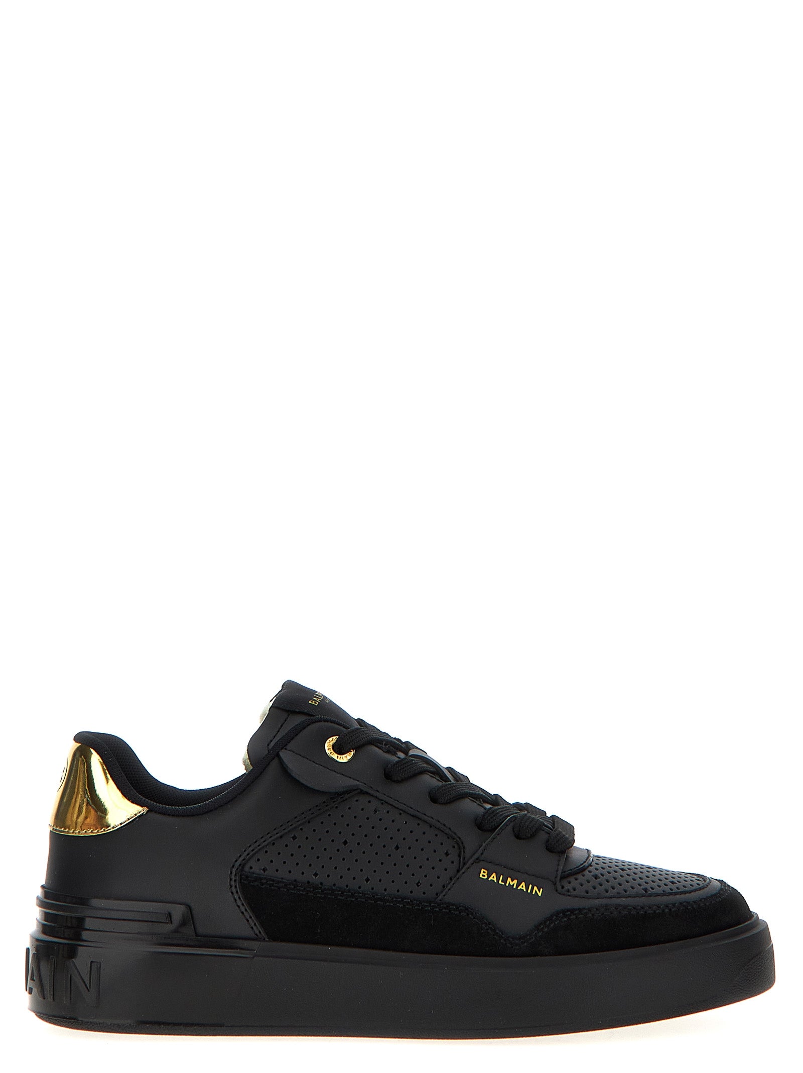 Balmain Black Calfskin Sneakers