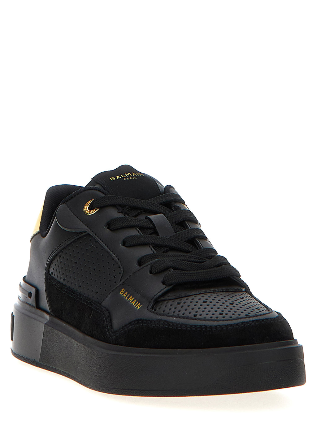 Balmain Black Calfskin Sneakers