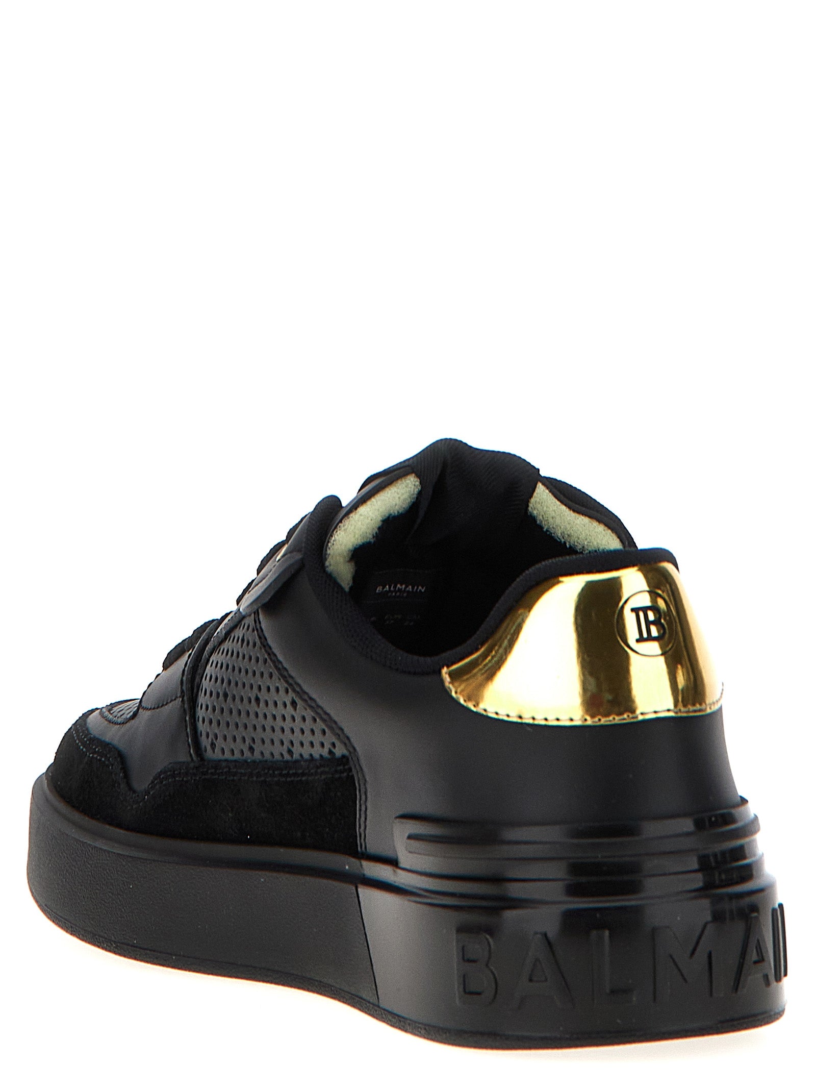 Balmain Black Calfskin Sneakers