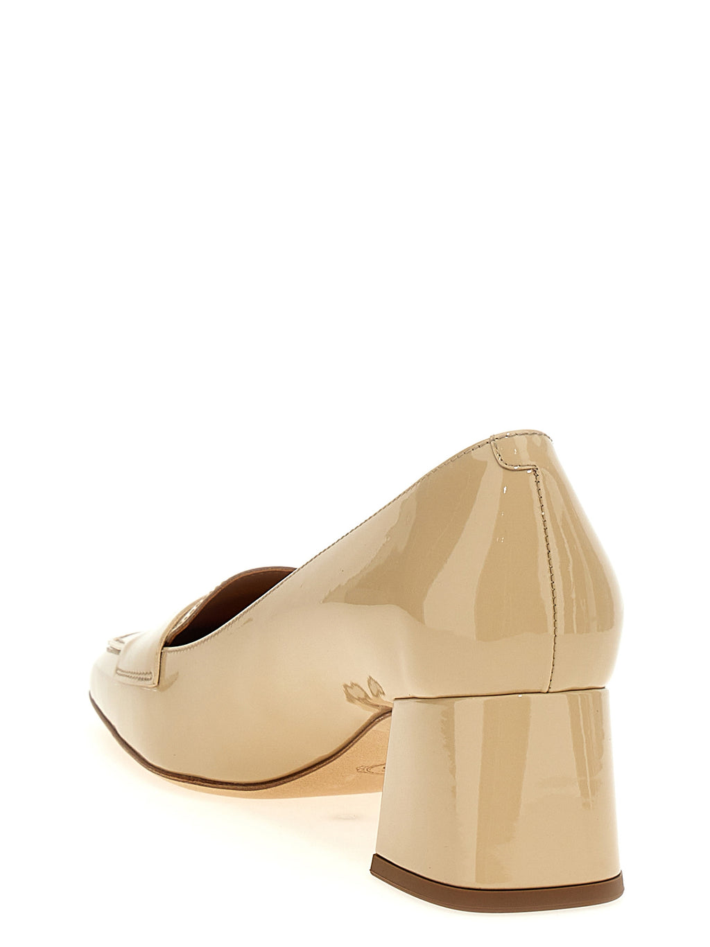 Tod's Beige Calfskin Mid Heel Pumps