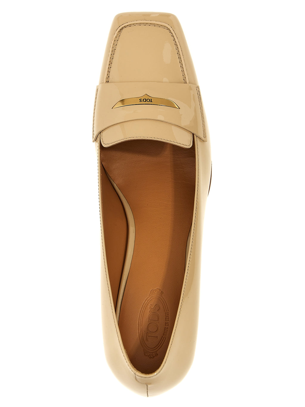 Tod's Beige Calfskin Mid Heel Pumps