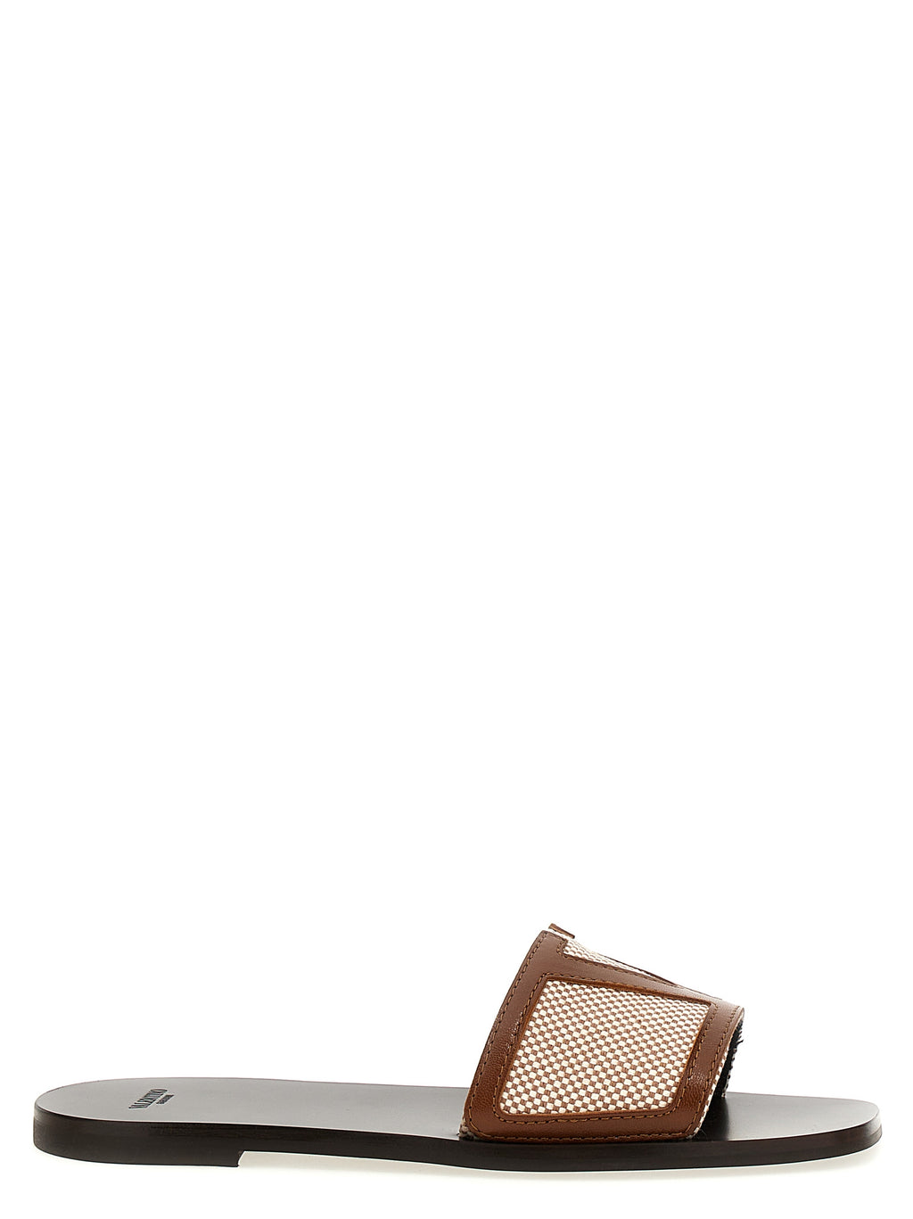 Valentino Garavani Brown Cotton Slides