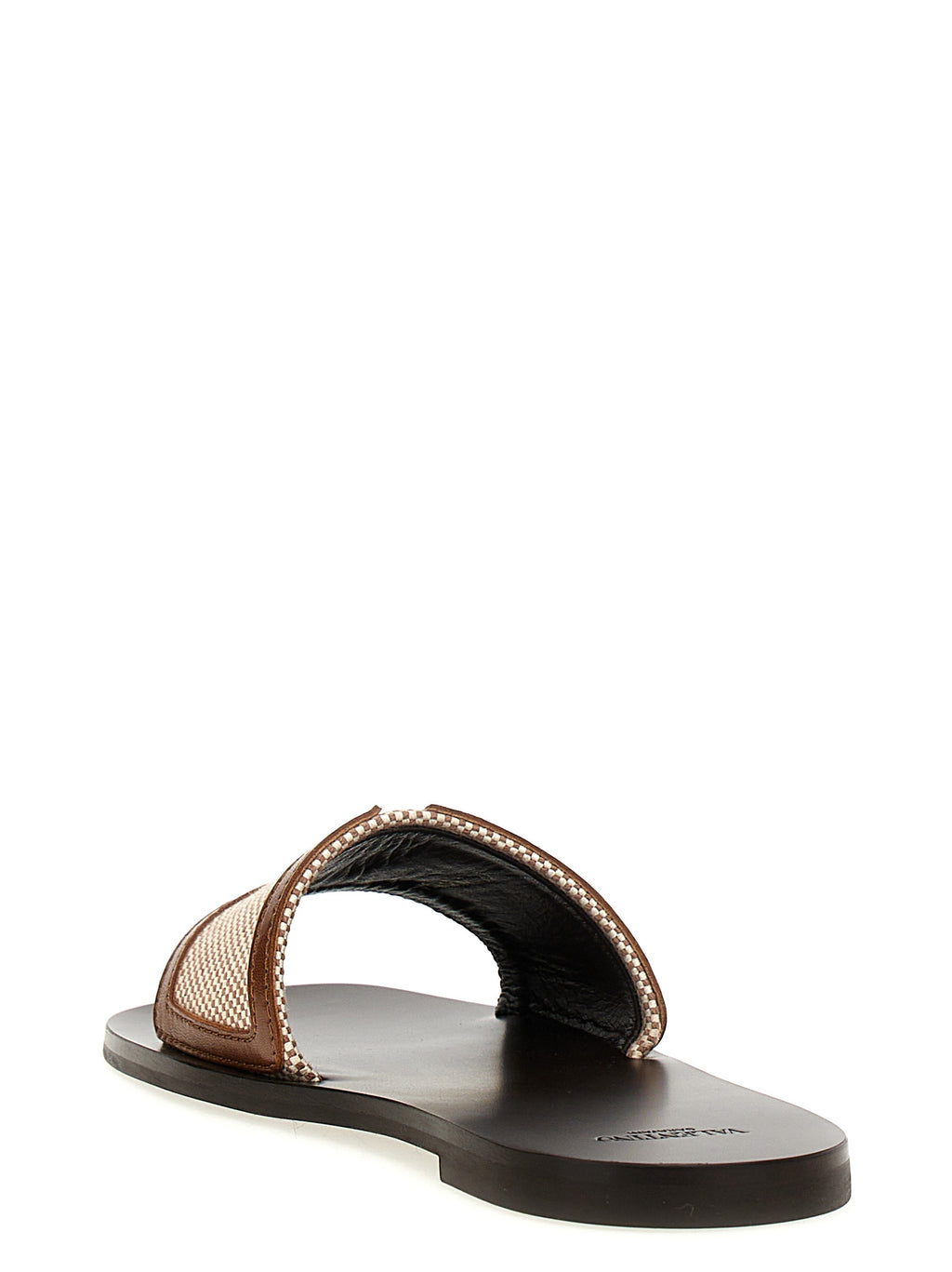 Valentino Garavani Brown Cotton Slides