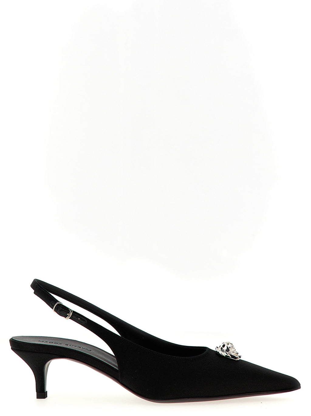 Magda Butrym Black Silk Mid Heel Pumps