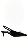 Magda Butrym Black Silk Mid Heel Pumps