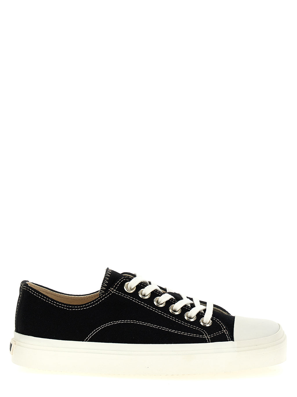 Moschino Black Cotton Low Top Sneakers