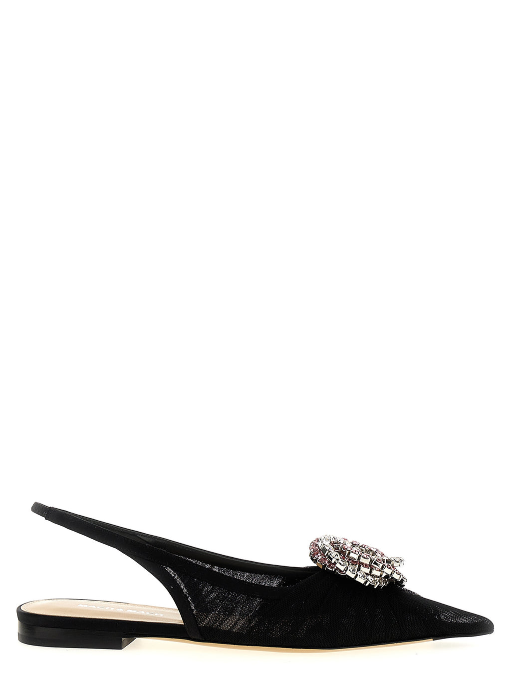MACH & MACH Black Polyamide Ballet Flats